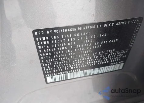 2023 Volkswagen Tiguan 2.0T Se R-Line Black z USA, uszkodzony, nr VIN 3VVCB7AX3PM058625